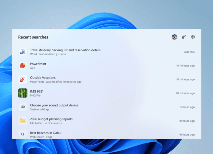 Microsoft ทดสอบ Windows Search แบบใหม่ ตัดโฆษณาและคอนเทนต์แนะนำออก