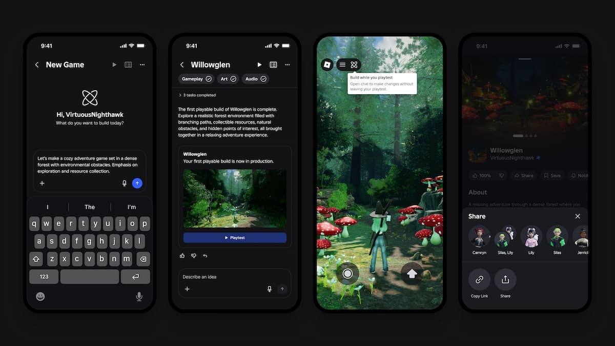 Roblox เปิดฟีเจอร์ Build ใช้ AI สร้างเกมจากข้อความในแอปมือถือ