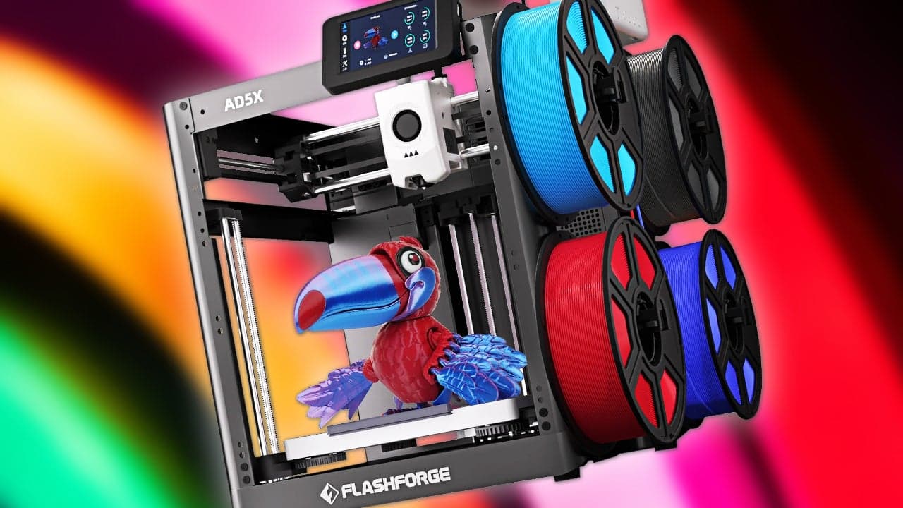 FlashForge AD5X เครื่องพิมพ์ 3D หลายสีลดเหลือราว 215 ดอลลาร์ที่ AliExpress