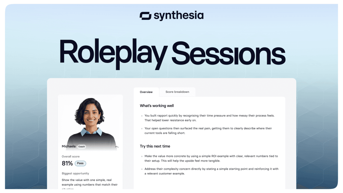 Synthesia เปิดตัวแพลตฟอร์มฝึกอบรม AI แบบโต้ตอบสำหรับการโค้ชพนักงาน