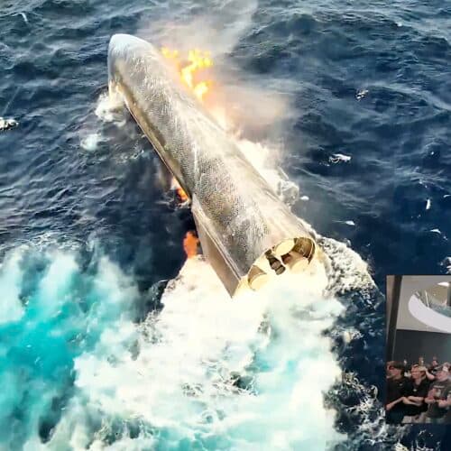 SpaceX จ่อทดสอบจับ Starship ด้วยหอคอยหลังลงจอดทะเลสำเร็จครั้งแรก