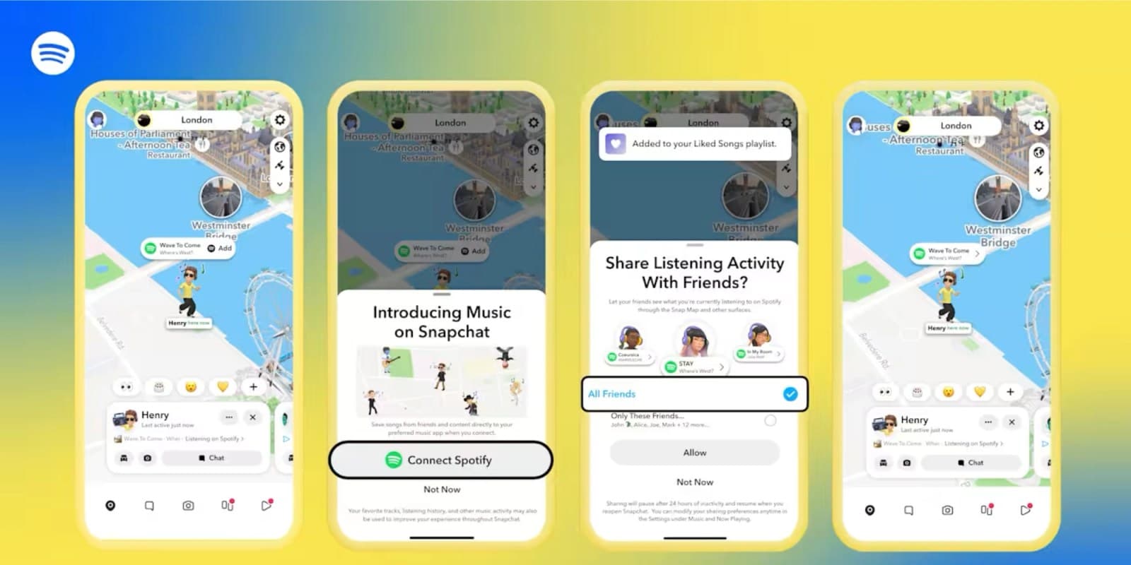 Snapchat เพิ่มฟีเจอร์ Now Playing ให้ Snap Map แสดงเพลงที่ฟังจาก Spotify แบบเรียลไทม์