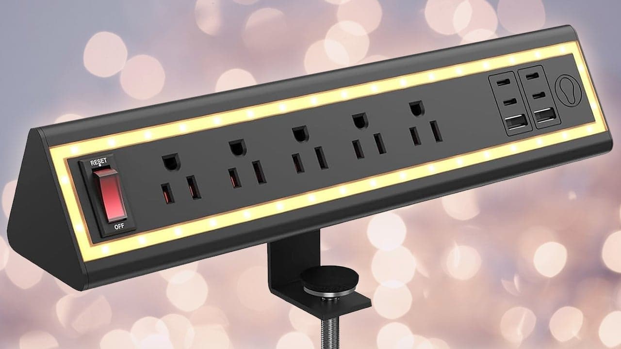 ปลั๊กพ่วงหนีบโต๊ะ 11 ช่องพร้อมไฟ LED ลดเหลือ 17.99 ดอลลาร์บน Amazon