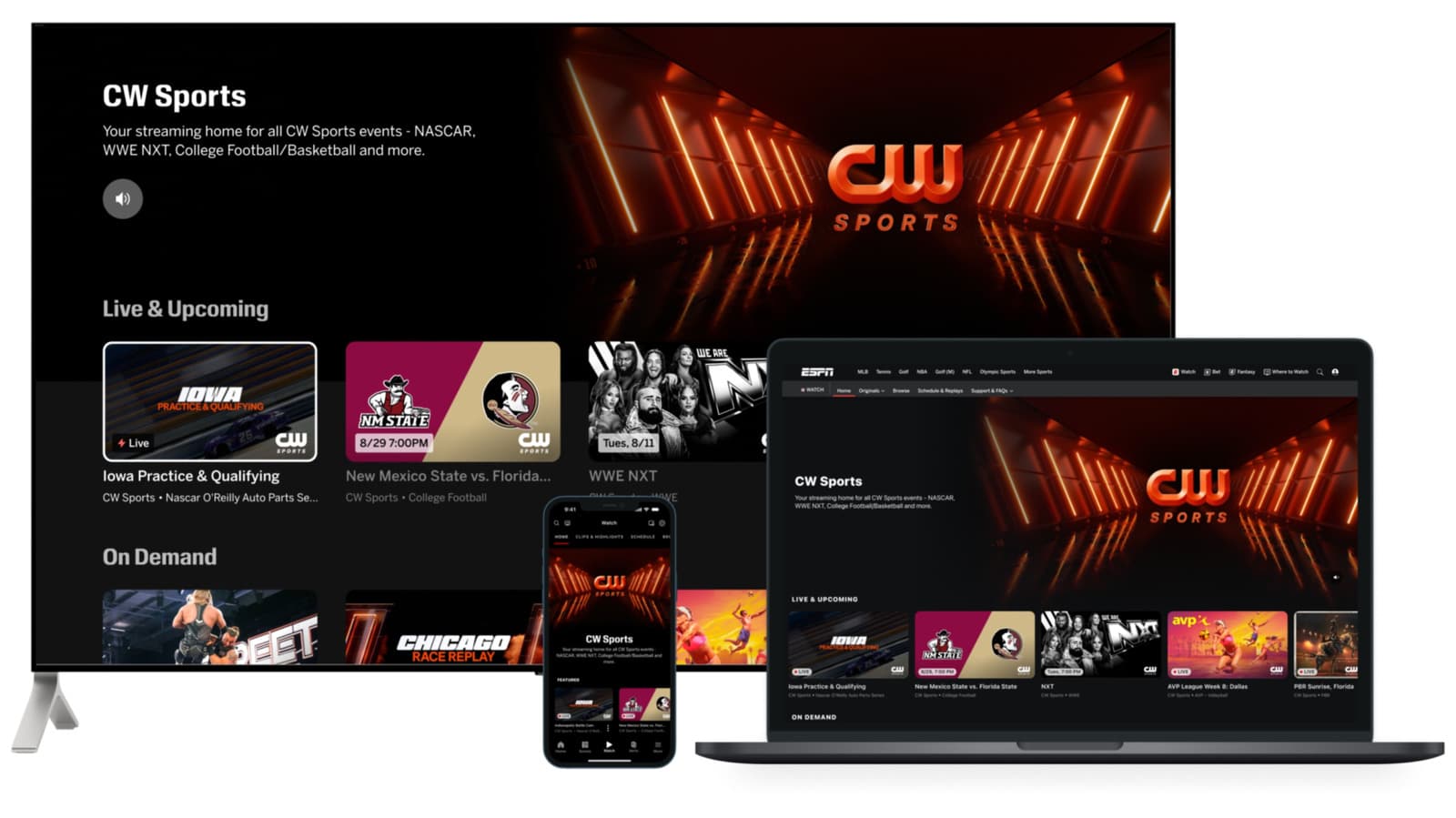 รายการกีฬาถ่ายทอดสดของ The CW เตรียมย้ายไป ESPN วันที่ 4 สิงหาคม