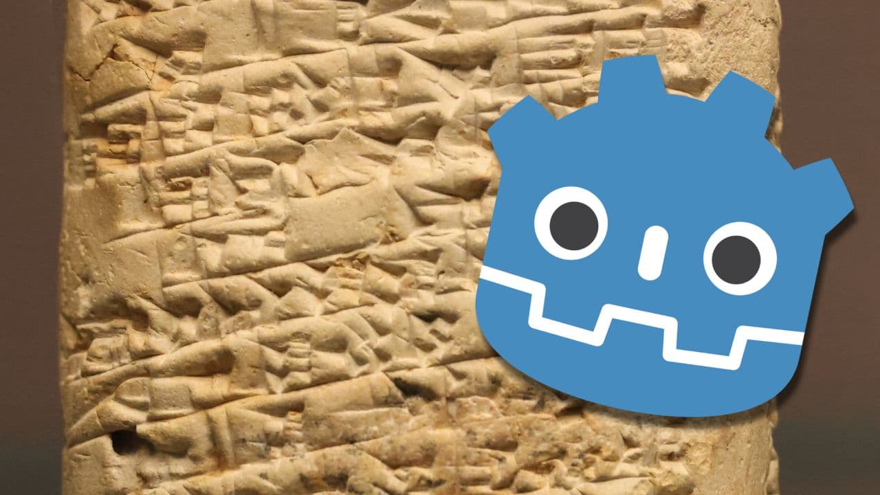 Godot รองรับการเขียนโค้ดด้วยอักษรรูปลิ่มสุเมโร-อัคคาเดียนได้