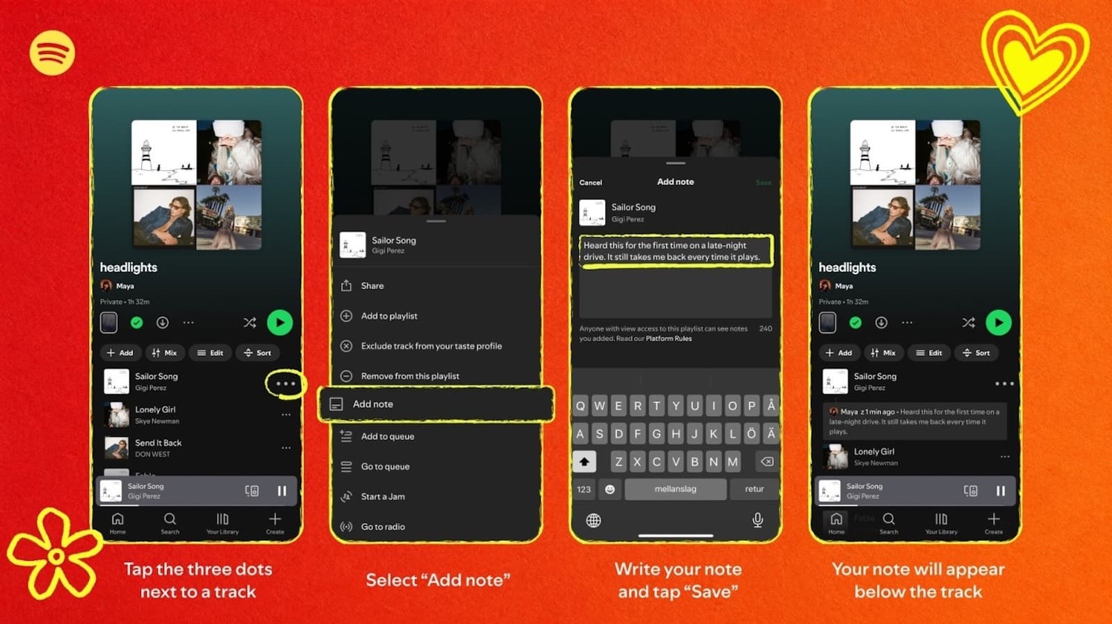 Spotify เพิ่มฟีเจอร์ให้ผู้ใช้ใส่โน้ตสั้น ๆ บนเพลงได้