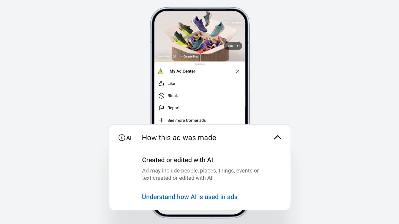 Google เตรียมบอกผู้ใช้เมื่อโฆษณาถูกสร้างด้วย AI