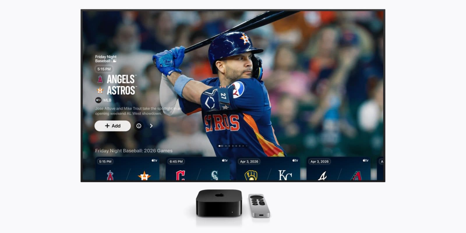 Apple TV เปิดตารางถ่ายทอด Friday Night Baseball เดือนสิงหาคม