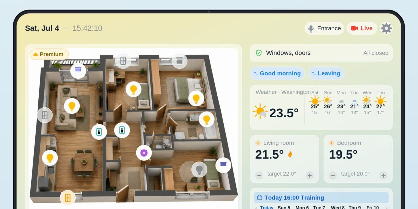 แอป iPad เปลี่ยน HomeKit ให้เป็นศูนย์ควบคุมติดผนัง