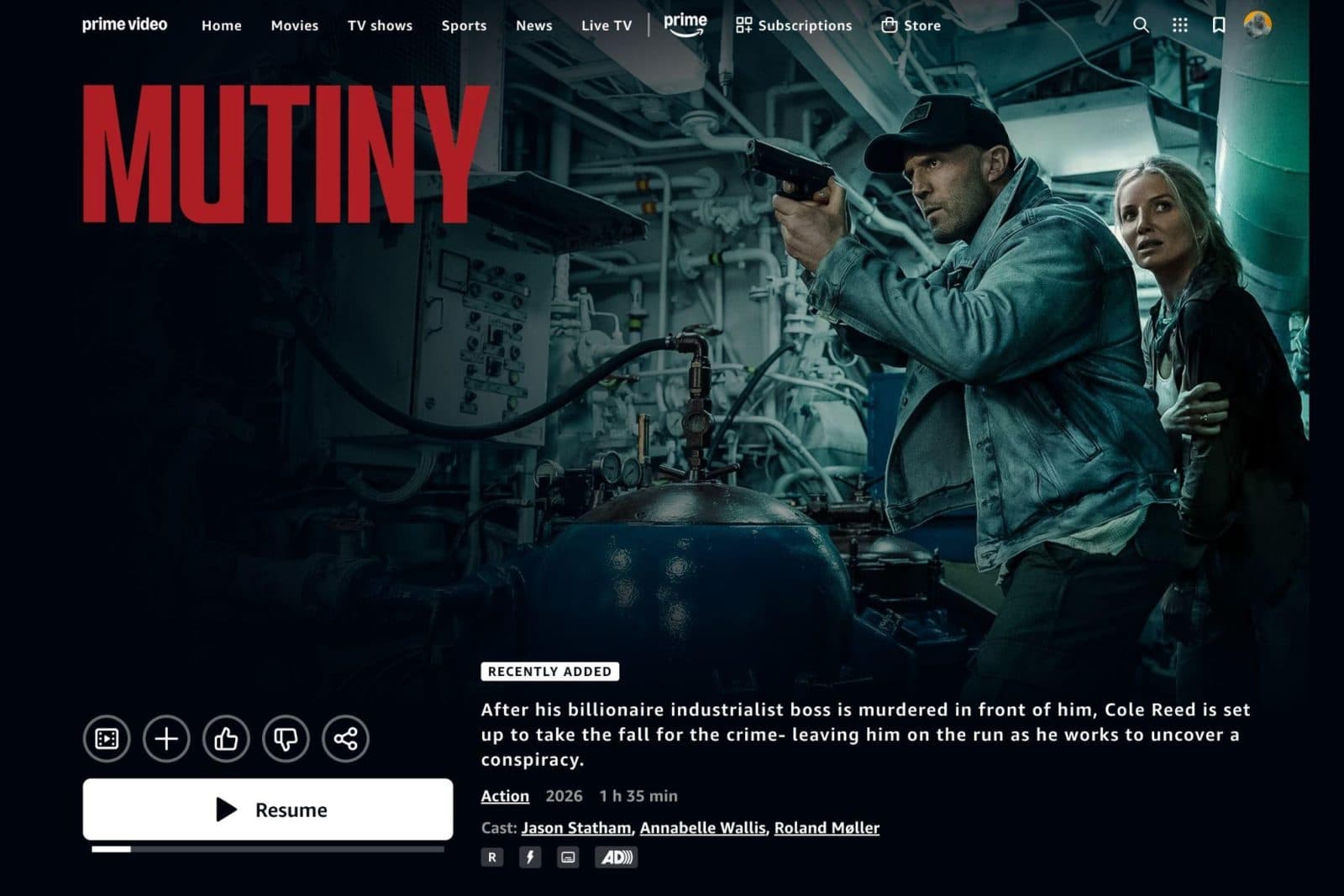 Prime Video สหรัฐฯ เผลอปล่อยหนังใหม่ของ Jason Statham ให้ดูได้ก่อนฉายโรง
