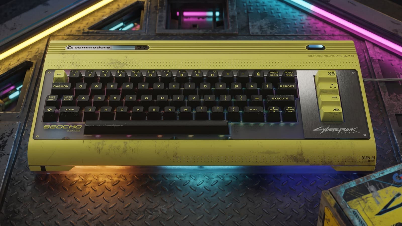 Commodore 64 รุ่น Cyberpunk 2077 ที่จับมือ CD Projekt Red