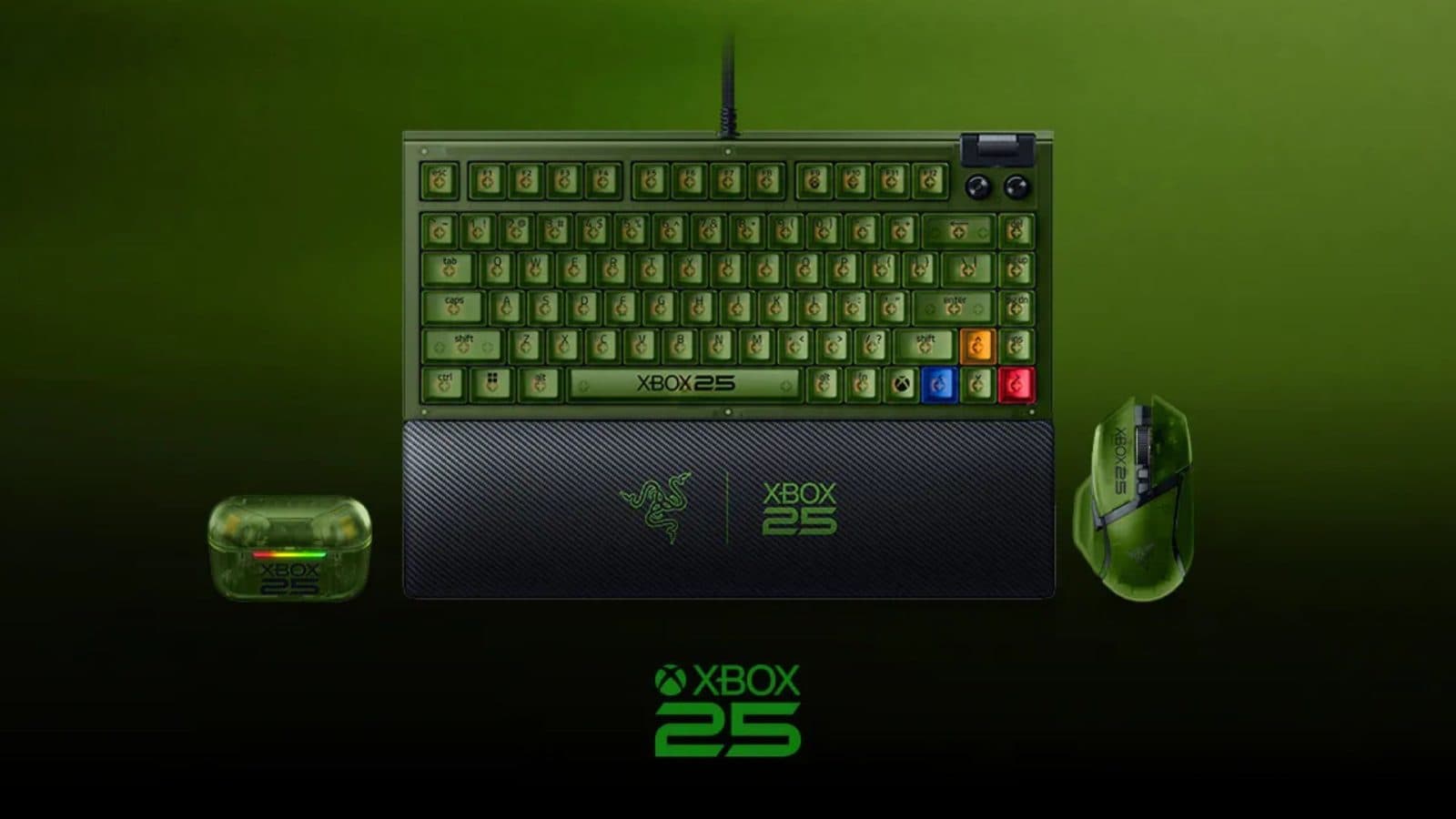 Razer เปิดตัวอุปกรณ์เกมมิงสีเขียวใสรุ่นฉลอง 25 ปี Xbox