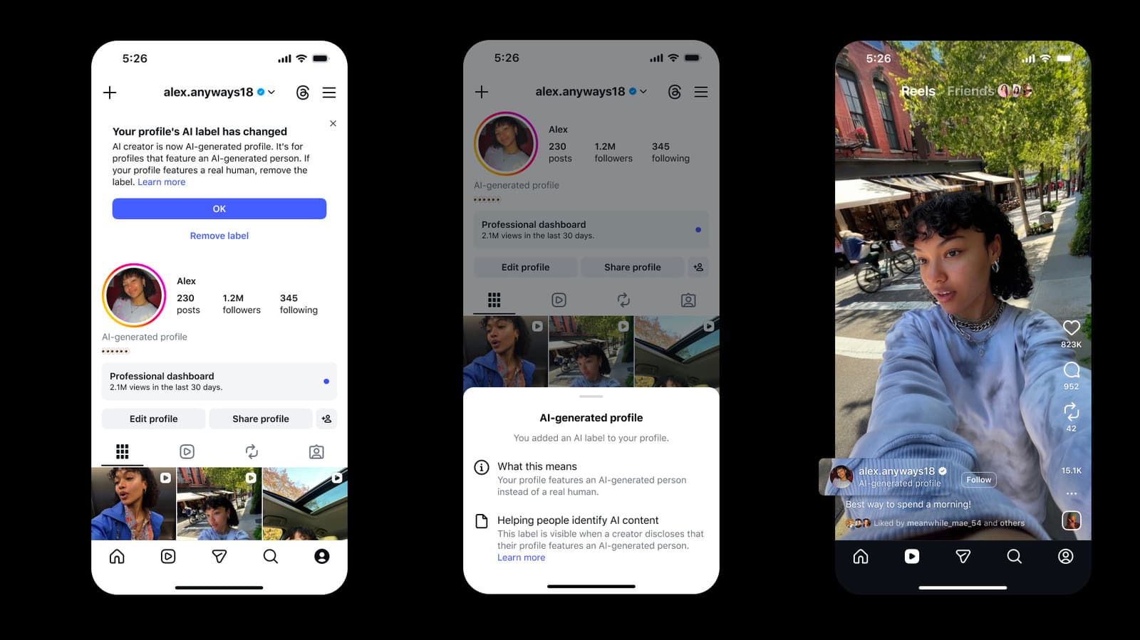 Instagram จะลดการมองเห็นอินฟลูเอนเซอร์ AI หากไม่ติดป้ายบอกชัดเจน