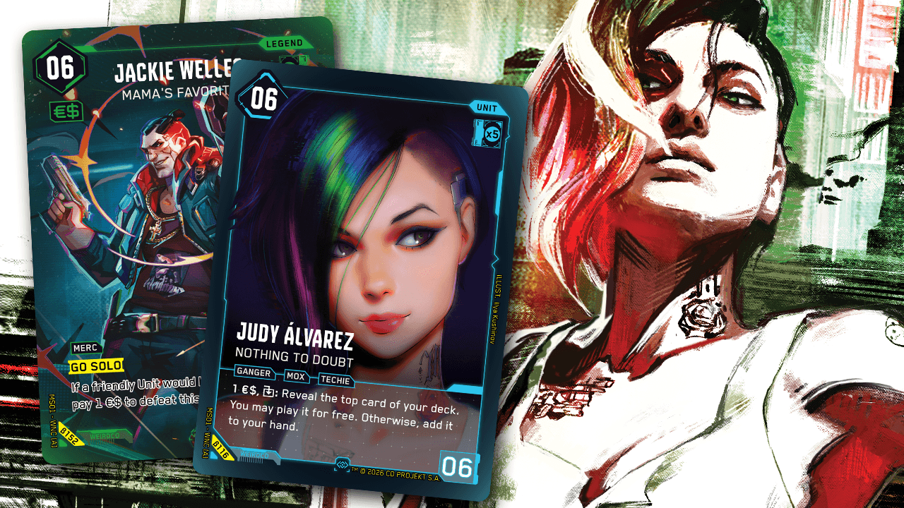 Cyberpunk TCG เผยการ์ด Jackie Welles และ Judy Alvarez แบบเอ็กซ์คลูซีฟ
