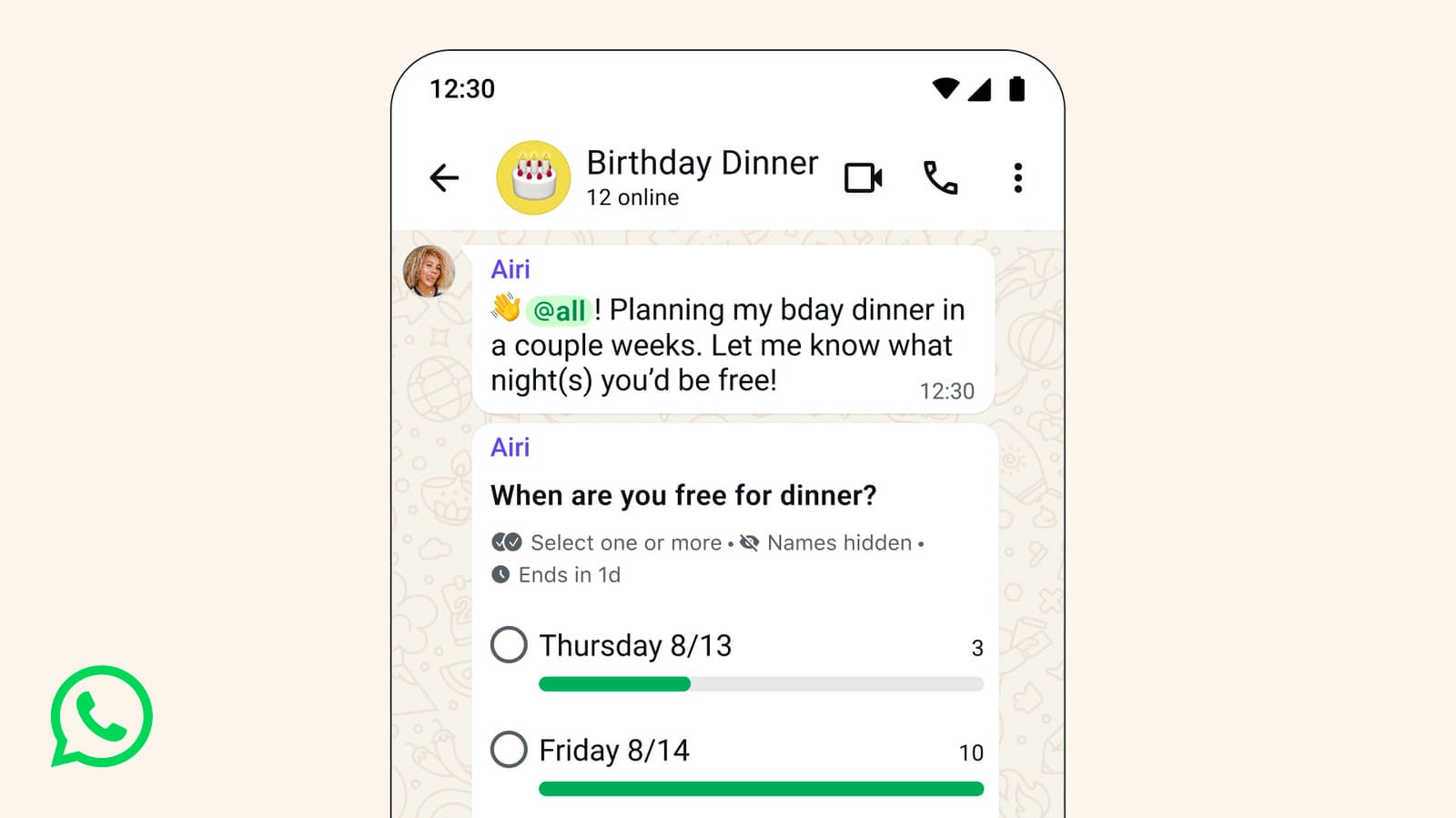 WhatsApp เพิ่มฟีเจอร์ @all แจ้งทั้งกลุ่มได้ในครั้งเดียว