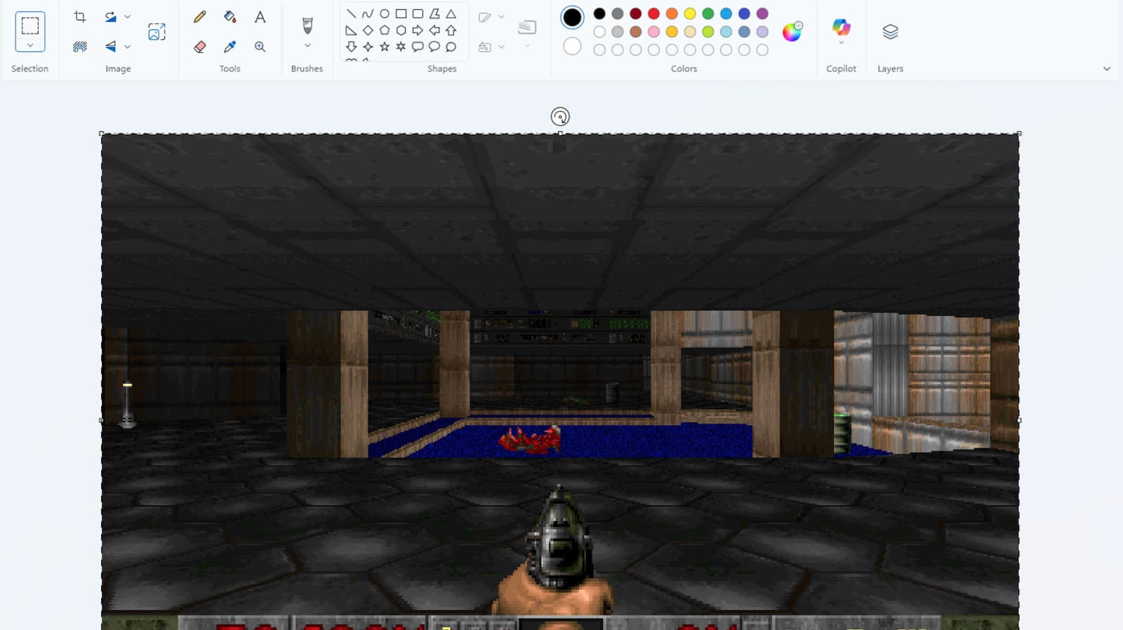 มีคนทำให้ Doom รันได้ใน MS Paint