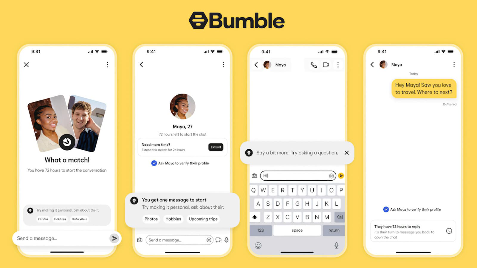 Bumble เปลี่ยนกติกาแชต ให้ฝ่ายใดฝ่ายหนึ่งส่งข้อความแรกได้
