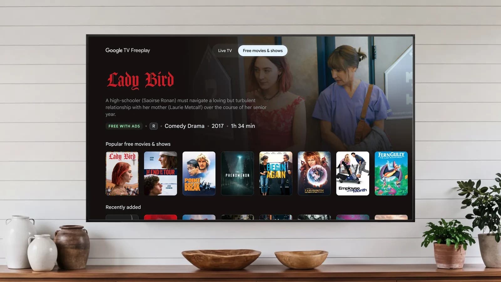 Google TV Freeplay เพิ่มดูหนัง-ซีรีส์แบบเลือกได้ตามสั่ง