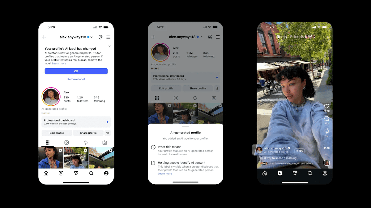 Instagram จำกัดการเข้าถึงโปรไฟล์ AI ที่ไม่เปิดเผยตัวตน