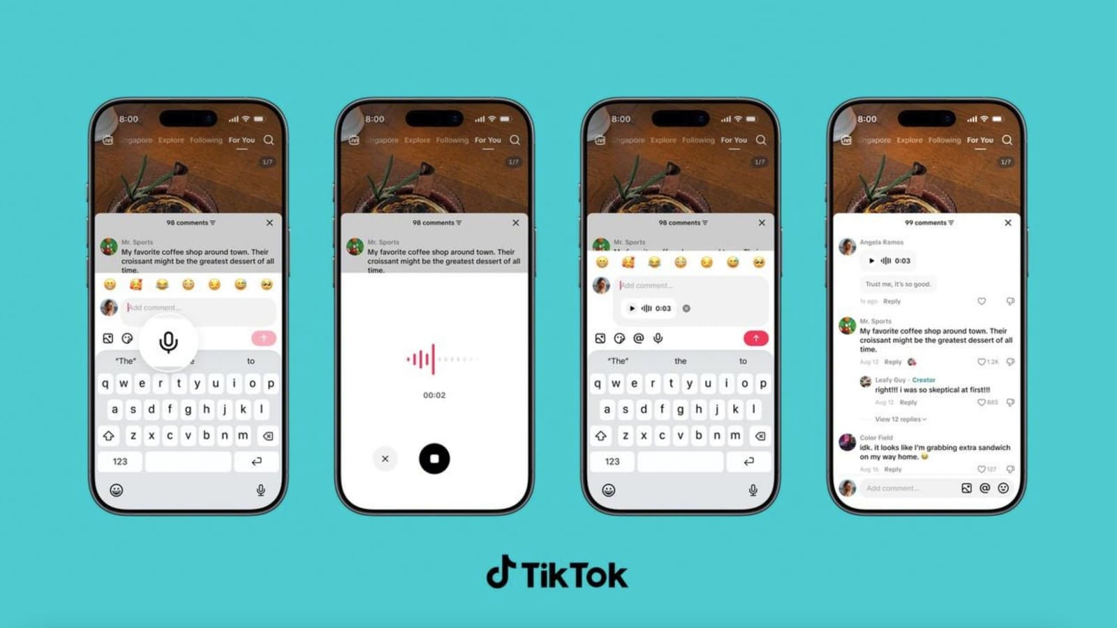 TikTok เพิ่มคอมเมนต์เสียง โพลแบบง่าย และอัปโหลดรูปได้หลายภาพเมื่อโต้ตอบโพสต์