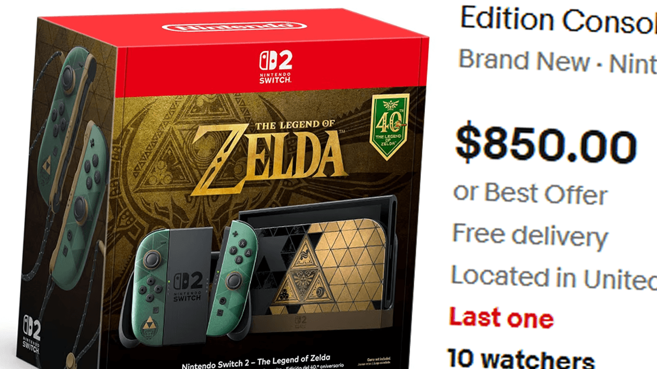 Switch 2 ลิมิเต็ดฉลอง Zelda ครบ 40 ปีขายหมดเกลี้ยงในไม่กี่นาที