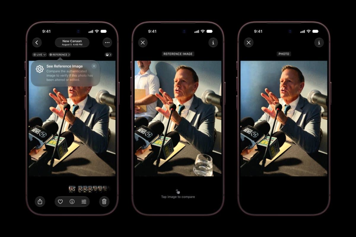 Apple เพิ่มวิธีพิสูจน์ว่าโฟโต้อินบอร์ด iPhone ไม่ใช่ภาพแต่งด้วย AI
