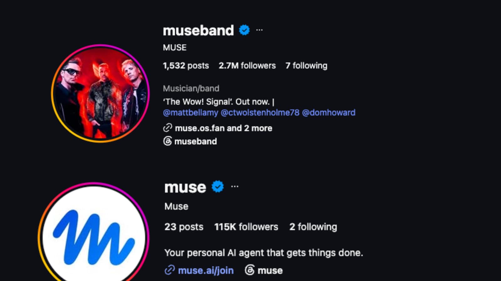 วง Muse เสียแฮนด์เดิลโซเชียลให้ ‘Muse’ เอเจนต์ AI ของ Meta