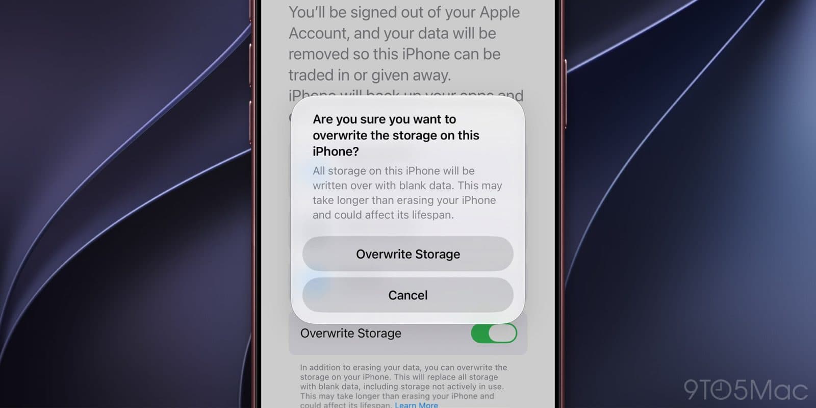 iOS 27.2 อาจเพิ่มตัวเลือกเขียนทับข้อมูลเปล่าหลังลบเครื่อง เพื่อเคลียร์ iPhone ให้ลึกขึ้น