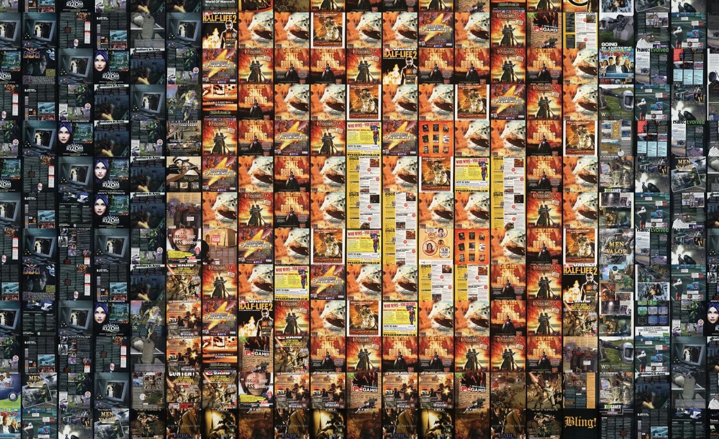 PC Gamer ทำภาพโมเสกจากนิตยสารทั้งปีจนชนขีดจำกัด JPEG