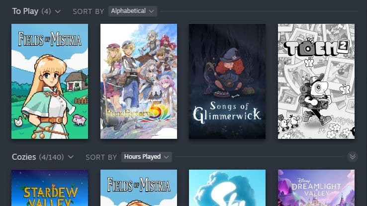 ผู้เขียนทำชั้นวางเกม “to play” บน Steam เอง เพื่อจัดคิวเกมที่อยากเล่น