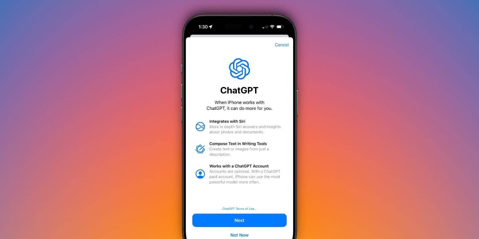 OpenAI เผยผู้ใช้ Apple Intelligence สนใจเชื่อม ChatGPT ต่ำกว่าคาด