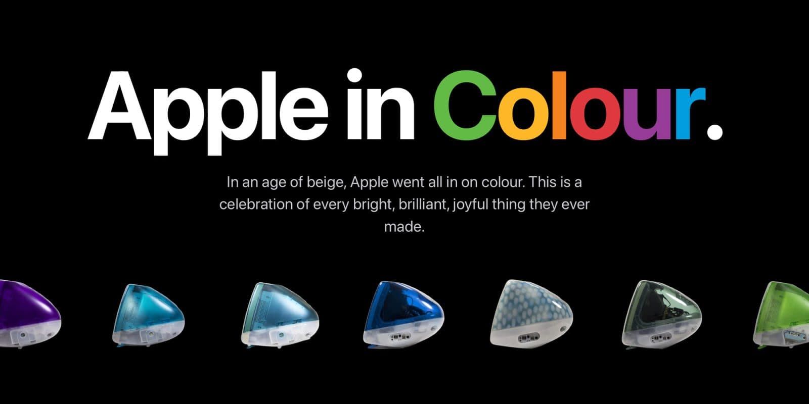 เว็บไซต์รวบรวมสีของอุปกรณ์ Apple เกือบ 30 ปีให้สำรวจแบบโต้ตอบ