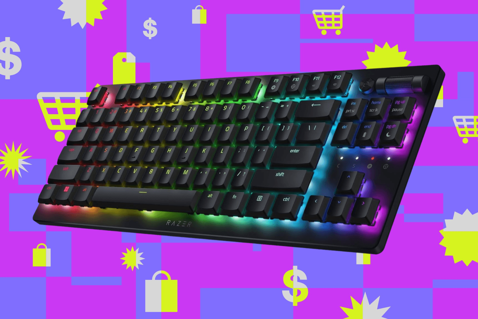 คีย์บอร์ดเกมมิ่งไร้สาย Razer DeathStalker V2 Pro TKL ลดเกือบครึ่ง