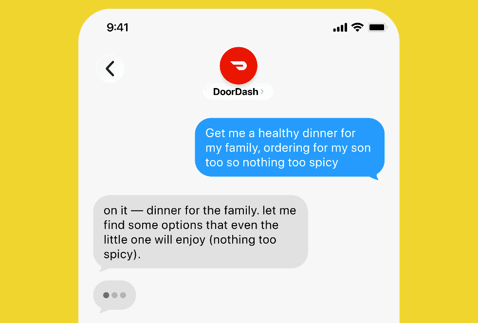 DoorDash เปิดตัวเอเจนต์ AI ให้สั่งอาหารผ่านข้อความได้