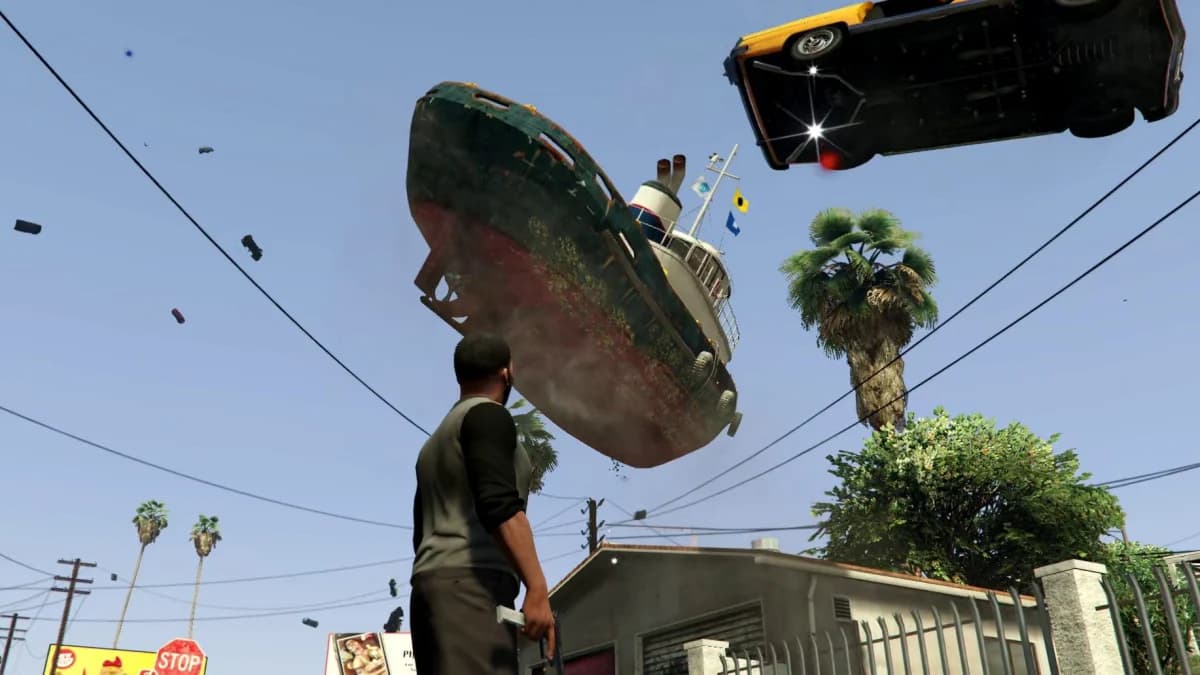 ม็อด GTA 5 ให้เรียกเครื่องบินเจ็ตและเรือจากฟ้าได้กลางเมือง