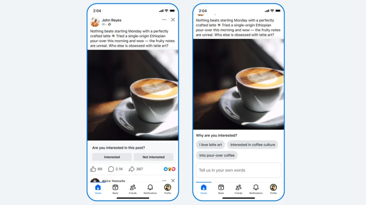 Meta เปิดให้ผู้ใช้บอกสิ่งที่อยากเห็นบนฟีด Facebook มากขึ้น