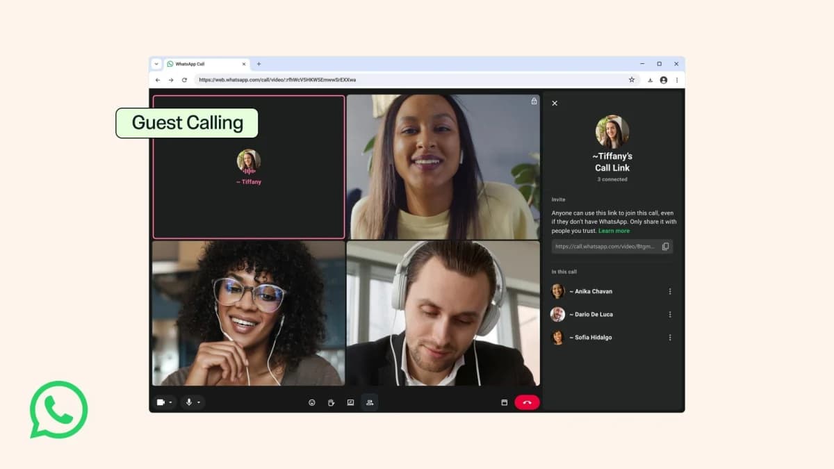 WhatsApp เริ่มให้โทรหา “แขก” ได้ แม้ไม่มีแอปหรือบัญชี