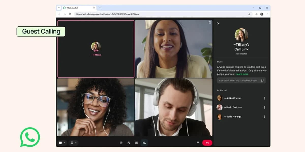WhatsApp เปิดให้คนนอกแอปร่วมสายได้ แข่ง Zoom และ Google Meet
