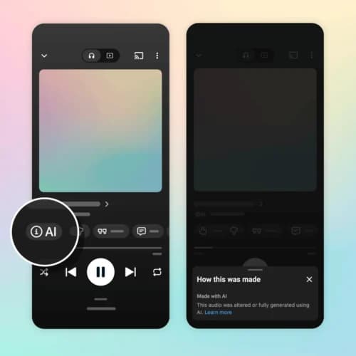 YouTube Music เริ่มติดป้ายกำกับเพลงที่สร้างด้วย AI