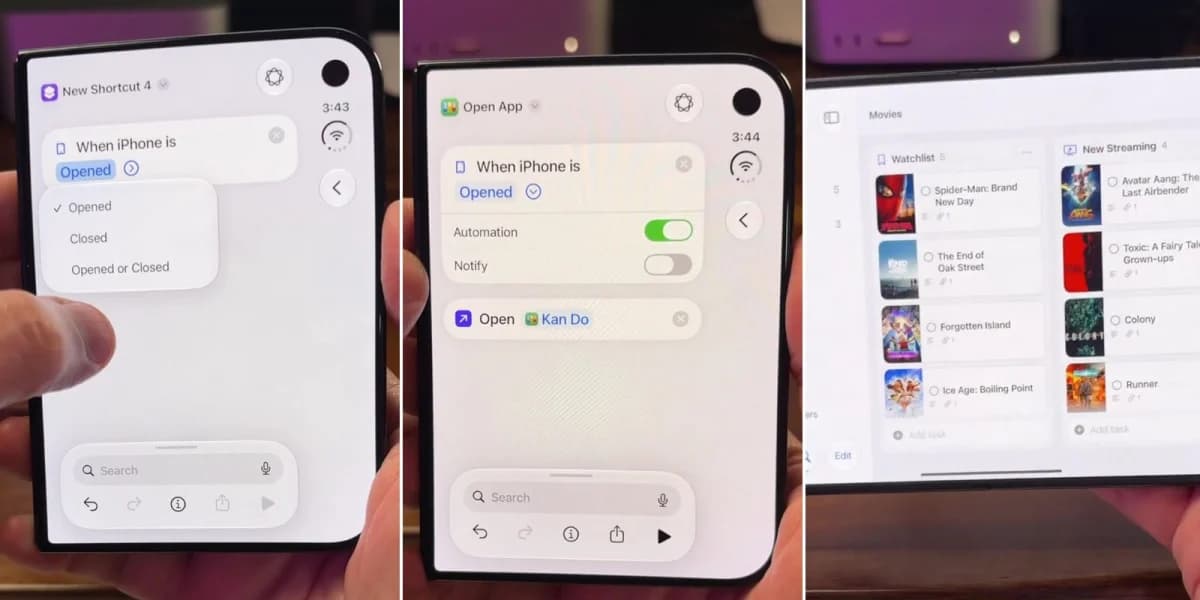 iPhone Duo ใช้ Shortcuts สั่งงานอัตโนมัติได้เมื่อพับเปิด-ปิด