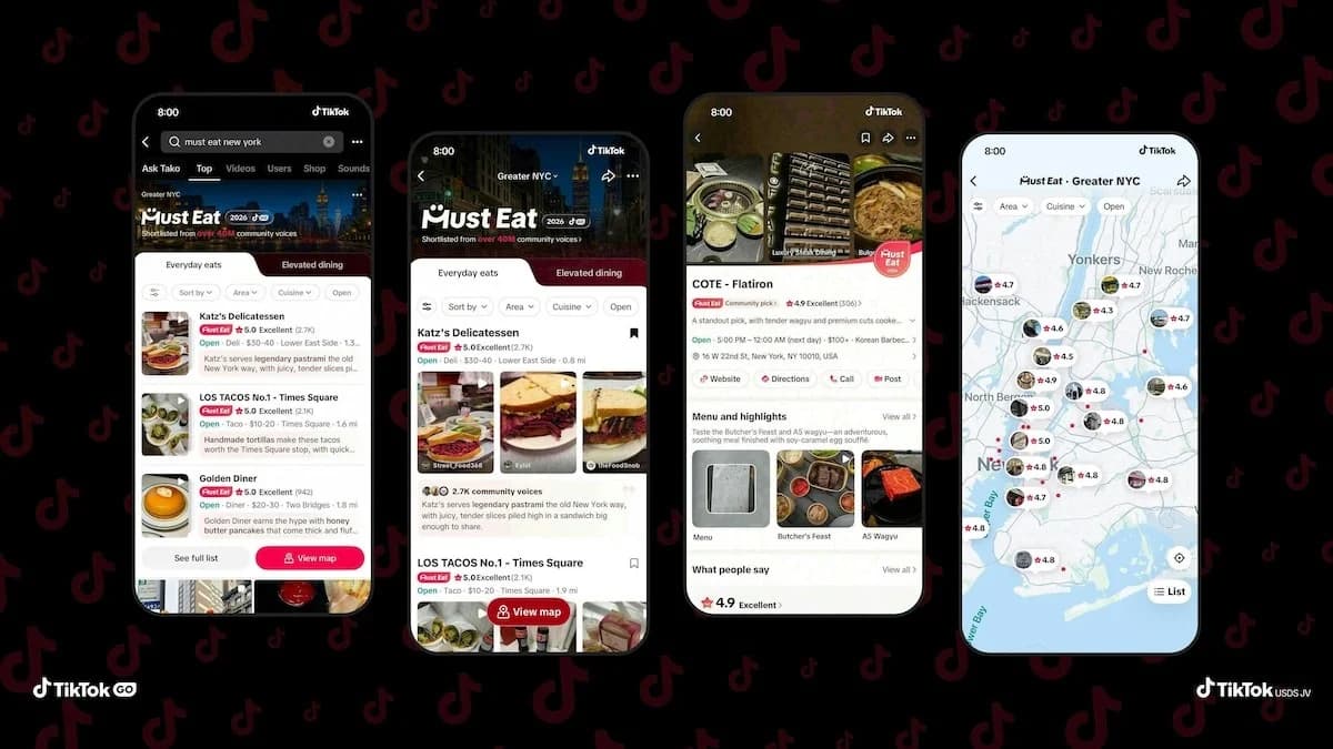 TikTok เพิ่มฟีเจอร์ “Must Eat” ลุยคู่แข่งรีวิวร้านอาหาร