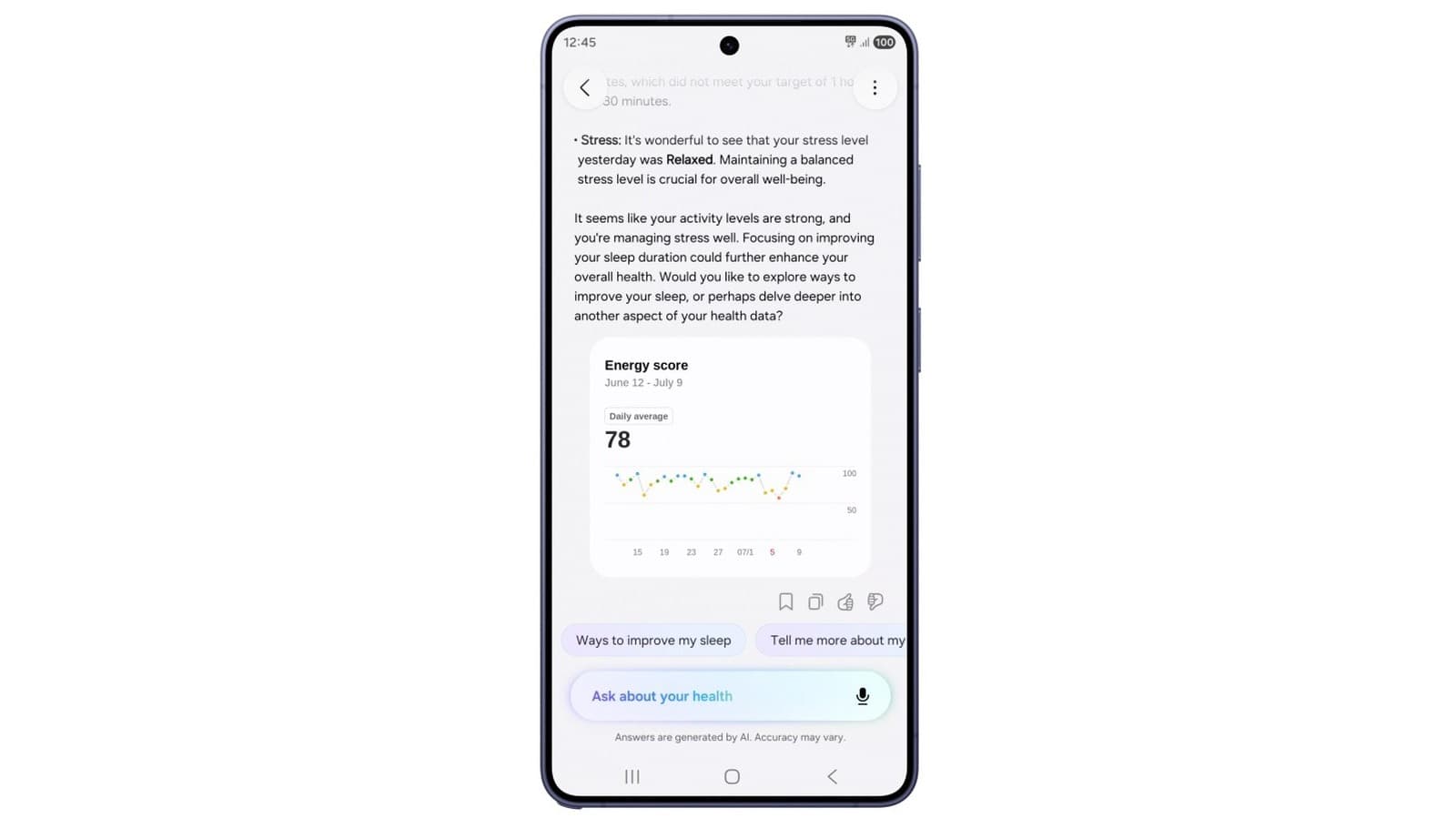 Samsung เปิดตัว Health Assistant ผู้ช่วย AI ช่วยแปลข้อมูลสุขภาพ