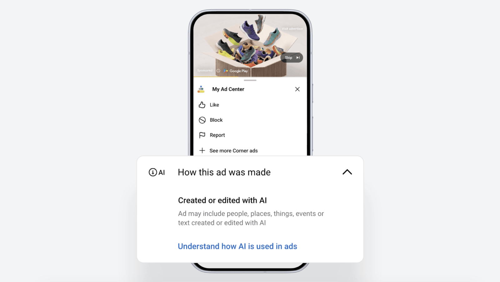 Google เพิ่มป้ายบอกโฆษณาที่สร้างหรือแก้ด้วย AI