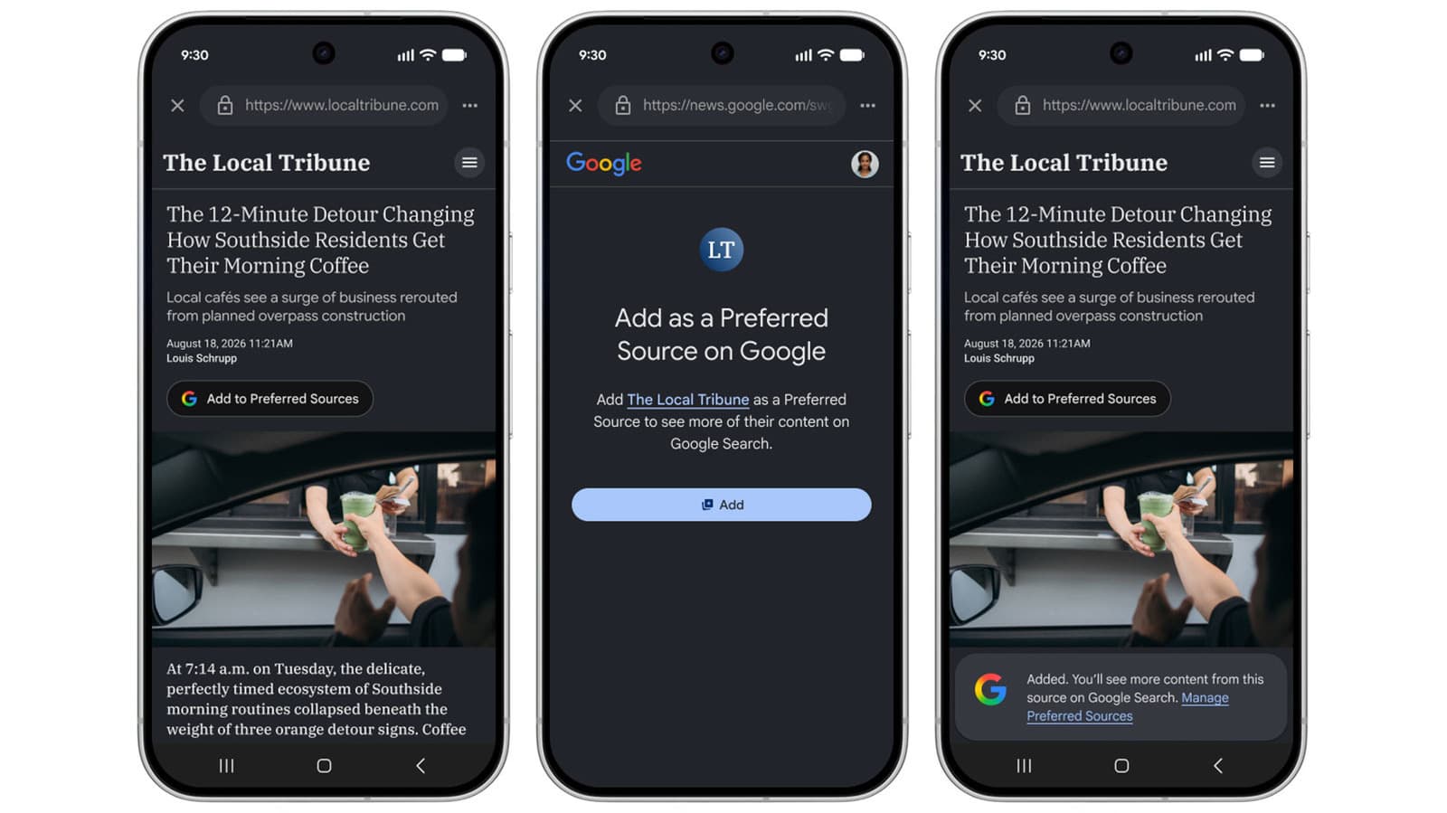 Google ให้เพิ่มสำนักข่าวที่ชอบใน Search และ Discover ได้มากขึ้น