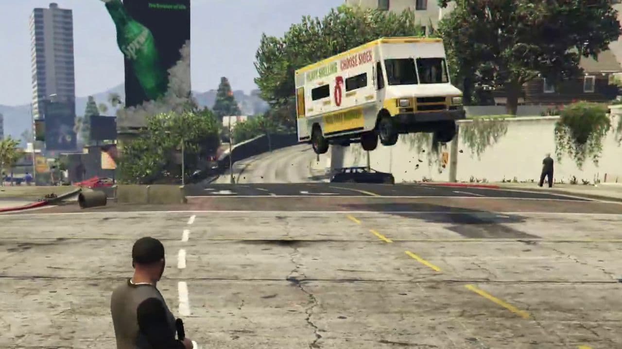 ม็อด GTA 5 ปิดแรงเสียดทานรถจนลอสซานโตสกลายเป็นเมืองลอยฟ้า