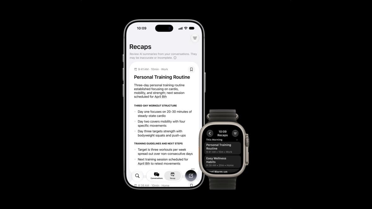 Apple Watch เพิ่มฟีเจอร์สรุปบทสนทนาด้วย Siri Recap