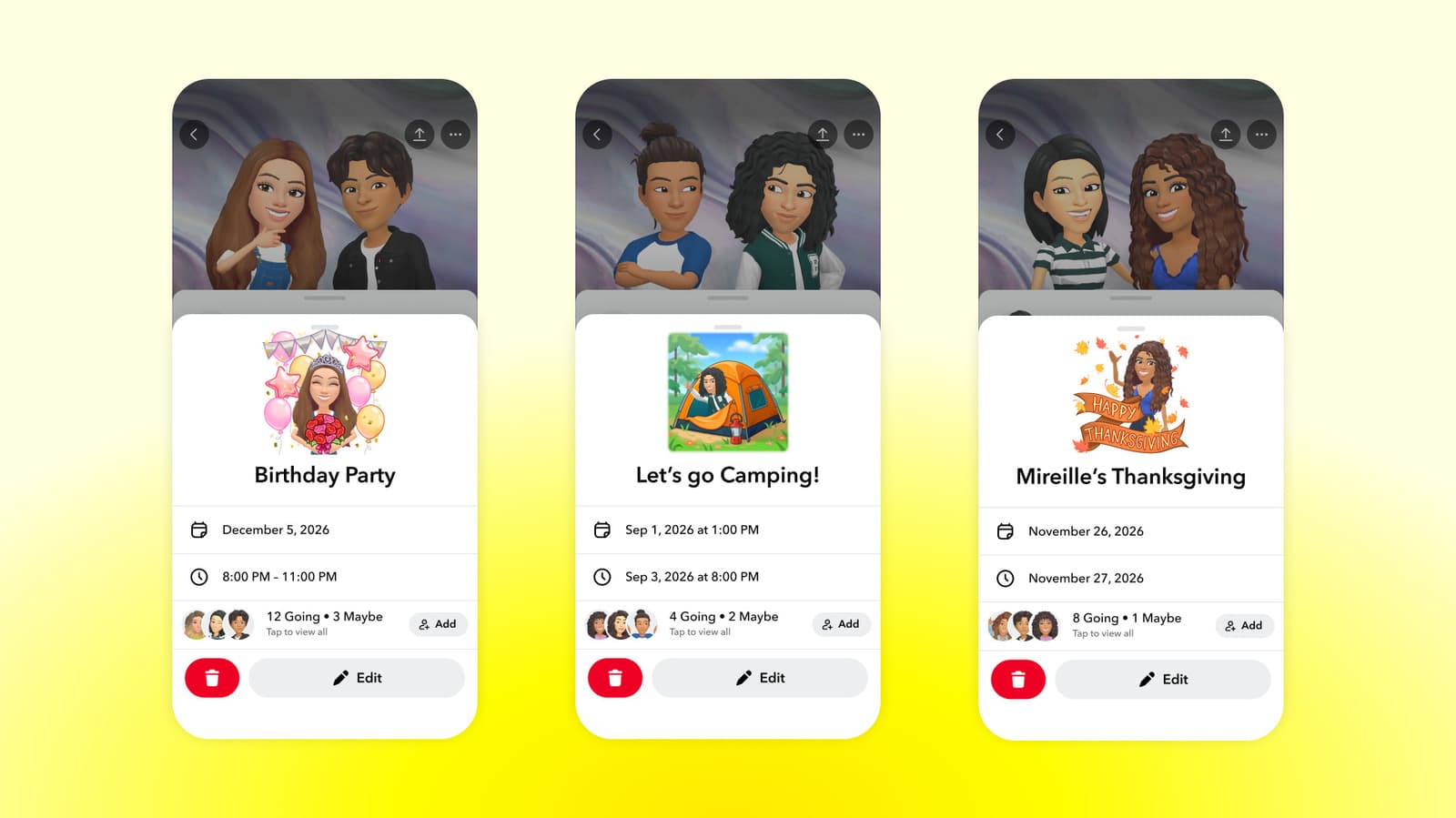 Snapchat เปิดฟีเจอร์จัดอีเวนต์นัดเจอในชีวิตจริง