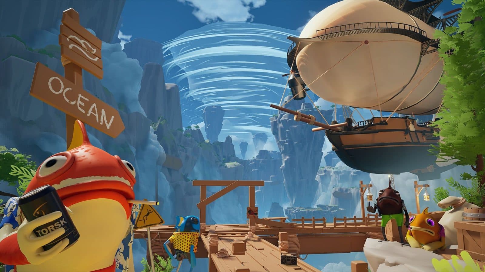 Fish & Ships เกมร่วมมือสุดป่วนให้ผู้เล่นขับเรือเหาะเป็นฝูงปลา