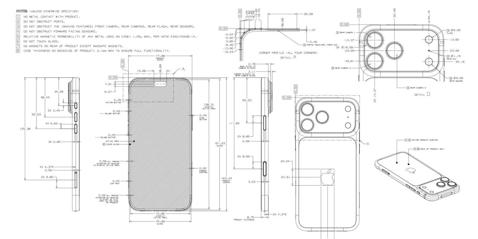 Apple เปิดเผยแบบวัดขนาดอุปกรณ์ ช่วยผู้ผลิตอุปกรณ์เสริมออกแบบสินค้าให้พอดี
