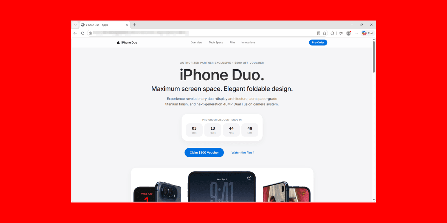 เตือนภัยเว็บพรีออเดอร์ iPhone Duo ปลอม หลอกขโมยข้อมูลคริปโตและข้อมูลผู้ใช้